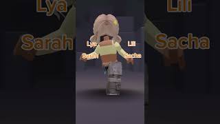 LES PRÉNOMS DES FILLES QUE J’AIME 🥰 capcut roblox [upl. by Chil]