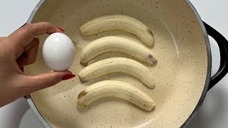 15 minutes Snacks recipe  Easy banana cake in frying pan [upl. by Bilow]