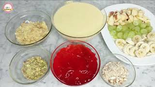 Custard Recipe  Custard Trifle recipe  Fruit Custard Trifle Recipe  Easy Dessert Recipe [upl. by Nolita]