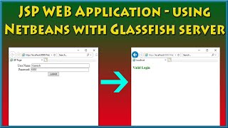 JSP Web Application Example  JSP Tutorial for Beginners  NetBeans with Glassfish 501 Server [upl. by Ortiz]