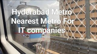 Hyderabad Metro Near to Gachibowli  DLF  HiTech City  Metro route in Hyderabad for IT companies [upl. by Enahpad]