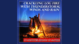 Natural Sounds Crackling Log Fire with Thunderstorm Winds and Rain [upl. by Magill204]