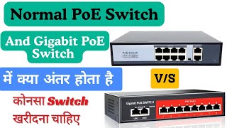 Normal PoE Switch vs Gigabit PoE Switch  Different between Poe Switch vs Gigabit PoE Switch [upl. by Immac]