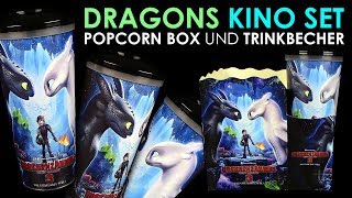 Dragons 3  Kino Set  Popcorn Box amp Trinkbecher  Merchandise zum Film [upl. by Howlond842]