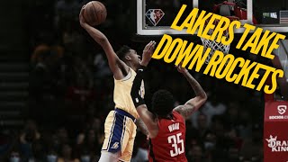 Lakers Get Road Win Over Rockets Change Rotation [upl. by Emylee]