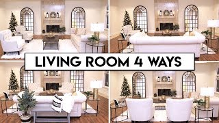 4 LIVING ROOM LAYOUT IDEAS  Easy Transformation [upl. by Sdlonyer]