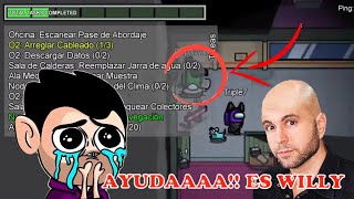 Vegetta777 ve a Willyrex salir de la alcantarillaAmong Us [upl. by Hannibal524]