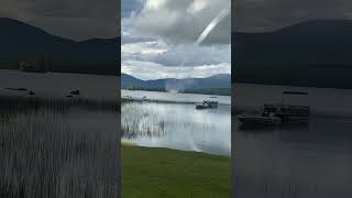 Waterspout Swirls Over Maine Pond [upl. by Doughman29]