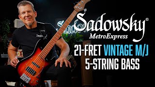 The Sadowsky MetroExpress Vintage MJ5  Roasted Maple Fretboard Version  Demo with Andy Irvine [upl. by Ainival]