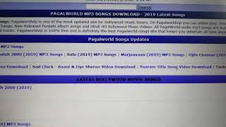 1 Pagalworld MP3 Songs Website for Latest Bollywood Songs [upl. by Guildroy]