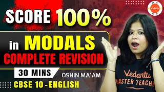 Full Revision of Modals in 30 Minutes  Class 10 English Grammar  CBSE Board Exam 2024 [upl. by Enelyw]