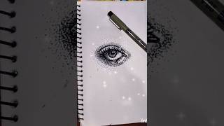 Eye drawing by stippling Art [upl. by Scutt49]