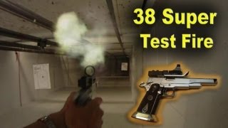 Huge Fire Ball  Test Firing the STI 38 Super IPSC Race Pistol [upl. by Yusem]