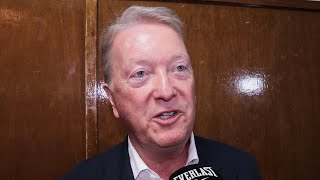 FRANK WARREN REFUSES TO COMMENT ON DAVID ADELEYE BRITISH TITLE NEGOTIATIONS  REACTS TO WIN [upl. by Nylarat]