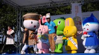 【ゆるキャラGP2015】岐阜県大垣市「おがっきぃ」、PRステージ [upl. by Naicul]