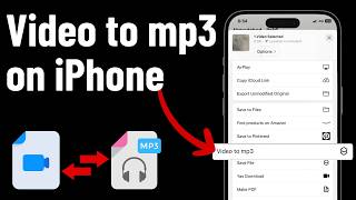 How to Easily Convert Video to Audio on iPhone Video to mp3 [upl. by Gaidano]