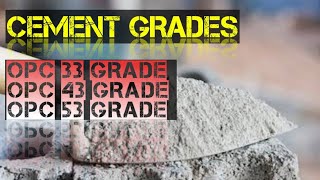 OPC Cement 33 43 53 Grade  What is difference in between Grades [upl. by Dudley239]