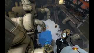 Portal 2 Walkthrough Chapter 7 Pump Station Gamma Introducing Conversion Gel in 1080p HD [upl. by Palmira]