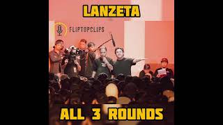 LANZETA ALL 3 ROUNDS VS MHOT mhot lanzeta pangilsapangil fliptopclips [upl. by Zobias]