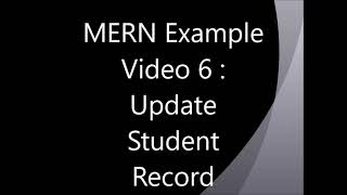 6 MERN STACK Example for Beginners   Update Records using Node JS Express API [upl. by Aubin]