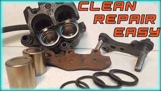 The Perfect Motorcycle Brake Caliper Rebuild [upl. by Ylesara]