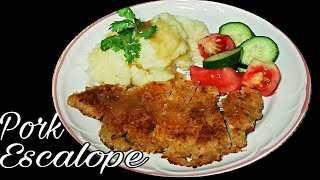 Pork Escalope  How to make Breaded Pork chop [upl. by Lupe559]