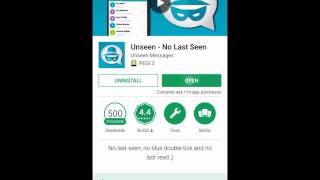 Unseen  No Last Seen for Android  Set Your Social Account Incognito Mode [upl. by Dittman]