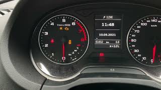 PKW Kontrollleuchten Warnleuchten Hinweise im Cockpit Audi A3S3 Sportback Übersicht [upl. by Hullda895]