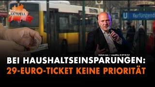 Wegner Keine Priorität für 29EuroTicket [upl. by Kamila220]