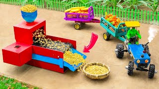 Diy tractor making mini Rice Sieving Machine  modern agricultural machine  tractor video farming [upl. by Etterb]