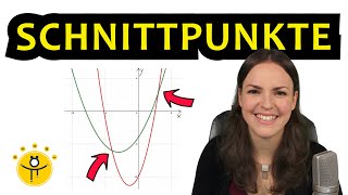 Schnittpunkte von Parabel und Gerade  Funktionen  Funktionsgleichungen gleichsetzen [upl. by Dace]