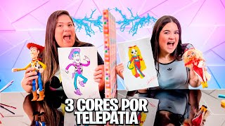 COLORINDO COM TRÊS CORES POR TELEPATIA 3 MARKER CHALLENGE [upl. by Aoket]