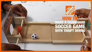 DIY Cardboard Soccer Game with ThriftDiving  The Home Depot Kids Workshops [upl. by Keslie]