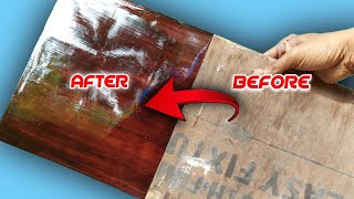 How to polish plywood  Plywood par Polish kaise kare  wood grain  प्लाईवुड पर पॉलिश कैसे करे [upl. by Ennaj773]