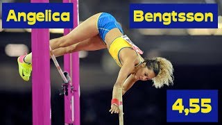 Angelica Bengtsson 455  stavhopp kval  VM i London  4 augusti 2017 [upl. by Hpeseoj802]