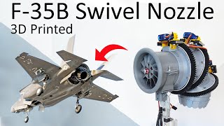 How I Designed F35B swivel nozzle  3D Printed  Thrust test [upl. by Tnerb]