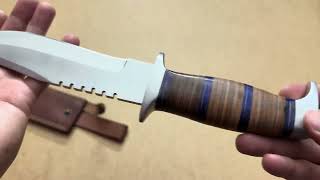 ASH DJ65 Handmade Hunting Bowie Knife 440c steel 12 Inches [upl. by Mochun]