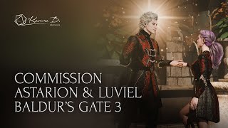 Astarion amp Luviel Baldurs Gate 3  Commission  Процесс создания сцены [upl. by Shadow662]