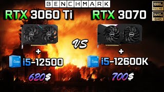 RTX 3060 Ti  i5 12500 vs RTX 3070  i5 12600K  Benchmark  Test  1080p  1440p [upl. by Salahcin]