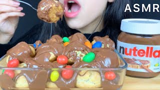 ASMR PROFITEROLES  Nutella  Mukbang Eating Sounds [upl. by Zuliram674]