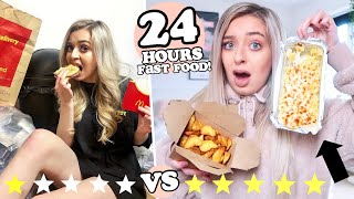 24 HOURS eating ONLY fast food BEST and WORST takeaways in my AREA [upl. by Woodsum]