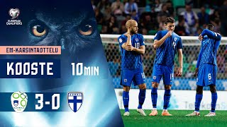 Huuhkajat Highlights 10 min  Slovenia–Suomi 3–0  UEFA EURO 2024 karsinnat  14102023 [upl. by Bowes]