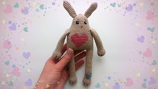 🐰 ВСЕ ДЕТИ ВЛЮБЛЯЮТСЯ В НЕГО 💕 МИЛЫЙ ЗАЙЧИК КРЮЧКОМ МАСТЕРКЛАСС 🐰 CROCHET BUNNY FREE PATTERN [upl. by Aienahs]