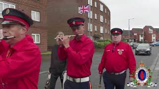 Pride Of Ardoyne FB  Cloughfern Young Conquerors FB Parade 170824 [upl. by Sileas576]