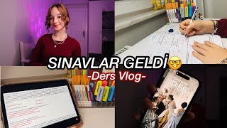 SINAVLAR GELDİ‼️Ders Vlog📚Ecre Ay [upl. by Adniled202]