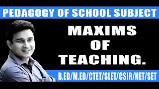 MAXIMS OF TEACHING [upl. by Atikcir]