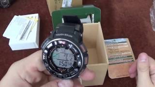 Casio ProTrek PRW25001ER Unboxing and Review [upl. by Nanaek706]