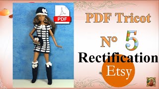 🌸 Ma Boutique ETSY  👗 PDF N°5  Une Tenue Barbie quotRectificationquot [upl. by Skelton]