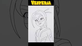 How To Draw Vesperia 🐝  MIRACULOUS LADYBUG shorts drawing art miraculous vesperia [upl. by Atikihc]