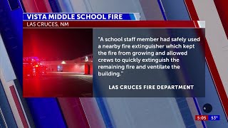 Vista Elementary School fire in Las Cruces [upl. by Bounds347]